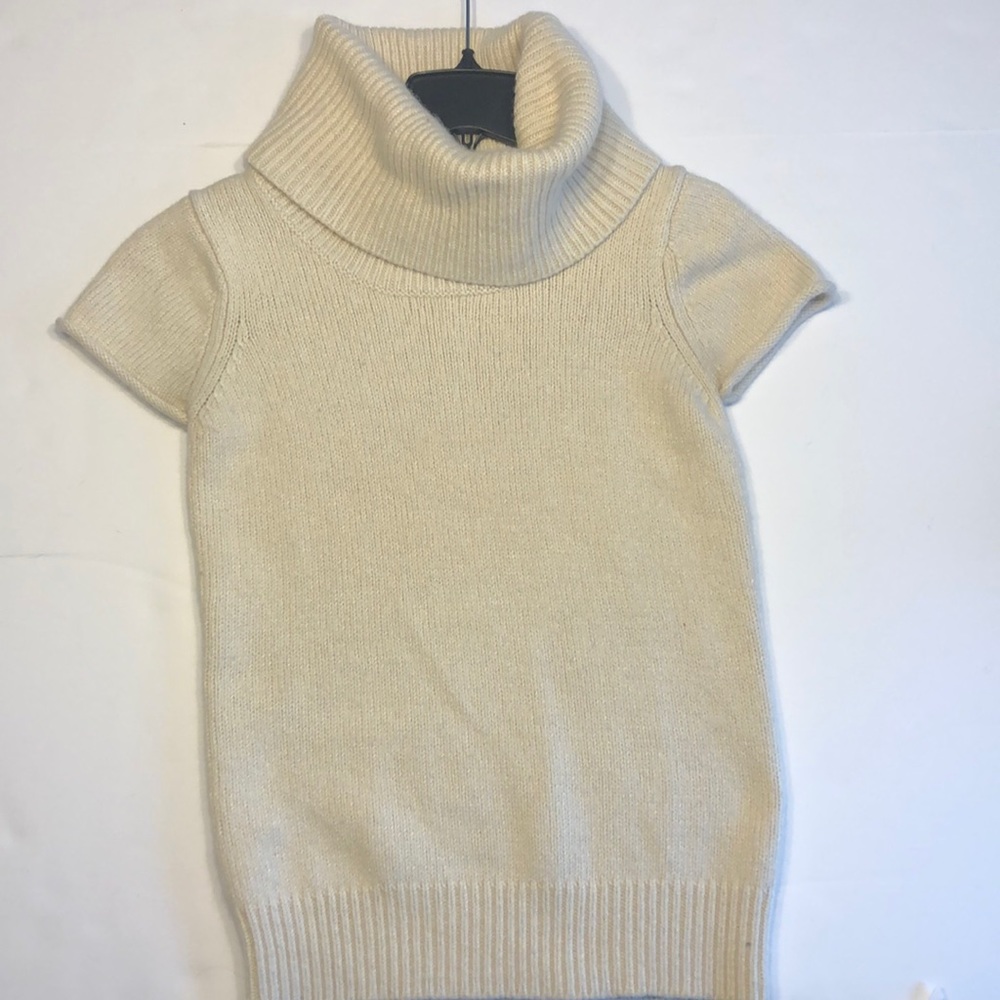 BCBGMAXAZRIA Short Sleeve Cowl Neck Sweater-Sz:S - Picture 2 of 11